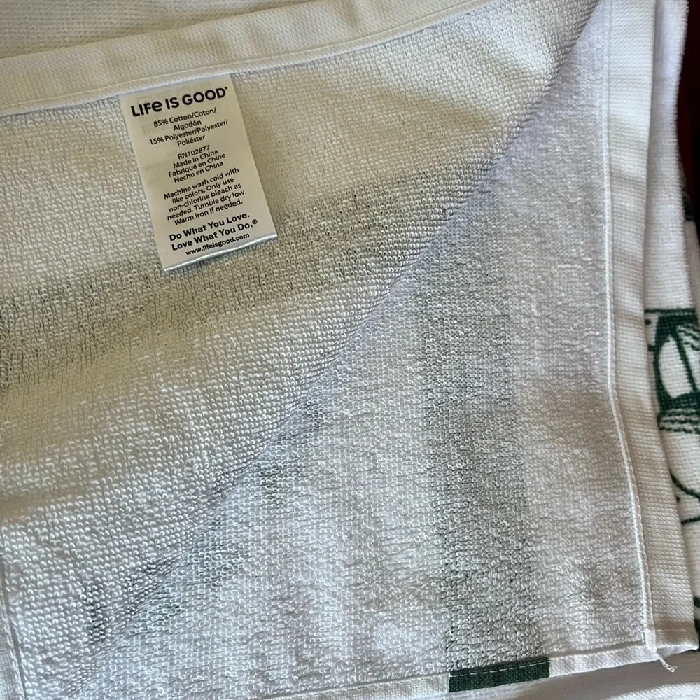 Life is Good Golf Themed Beach Towel NWT